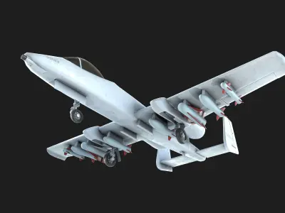 A-10 Thunderbolt  Low-poly 3D model