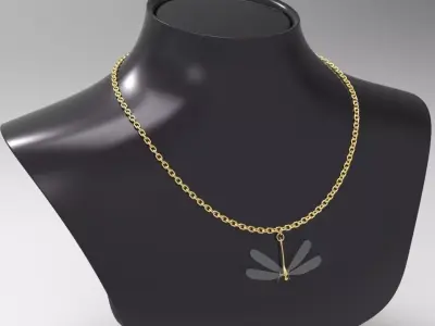 Dragonfly pendant 3D model