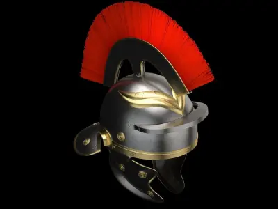 Roman legionnaire helmet Low-poly 3D model