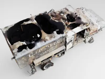 russian K-4386 Typhoon-VDV destroyed by Ukrainian army 3D model