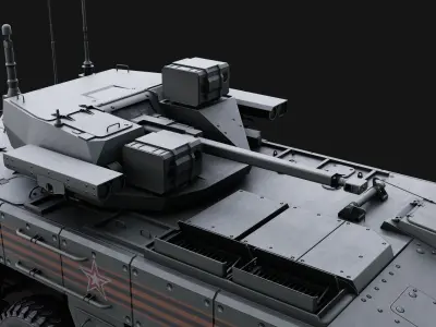 Boomerang BTR Tank Low-poly 3D model
