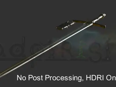 Long Sword Low poly game ready Low-poly 3D model