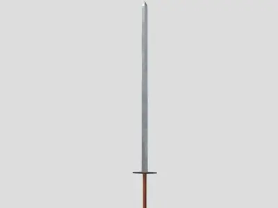 Simple Long Sword Free low-poly 3D model