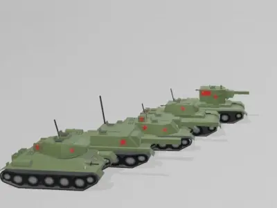 classic soveit vehicle pack lowpoly Free 3D model