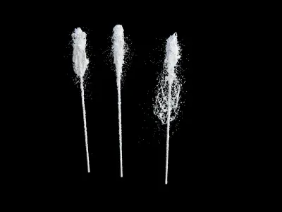 3 hight jets of water 3D model