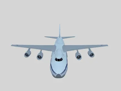 Lowpoly Antonov An-124 Ruslan Low-poly 3D model