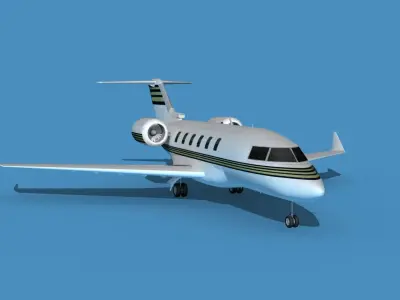 Bombardier CL604 Challenger V08 3D model