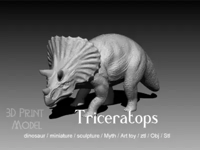 Triceratops 3D print model