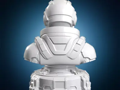 Sci Fi Space Marine Soldier 3D Print Model 3D print model