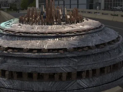 Flying Sci-Fi Dome 3 3D model