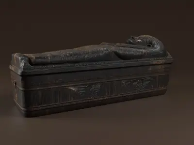 Sarcophagus Egyptian Stone Low-poly 3D model
