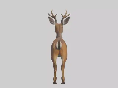 Roe deer Low-poly 3D model