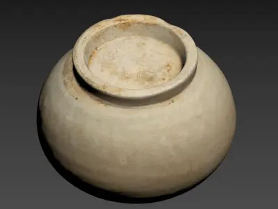 Historic Lime Storage Jar from Vietnam 3D model
