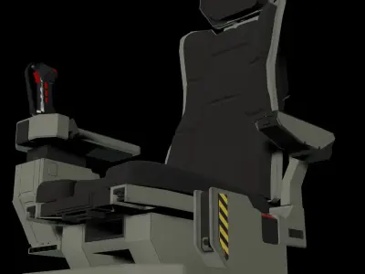 Sci-Fi Pilot-Command Chair 3D model
