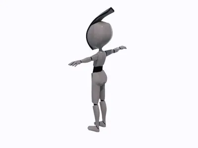 Cyborg Assassin Low-poly 3D model