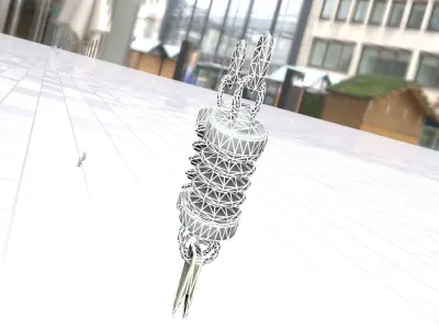 Electricity Poles Ceramic Insulator 11 - Object 080 Low-poly 3D model