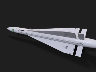 sejil air to air missile Low-poly 3D model