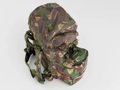 Tactical military backpack for soldiers 3D model
