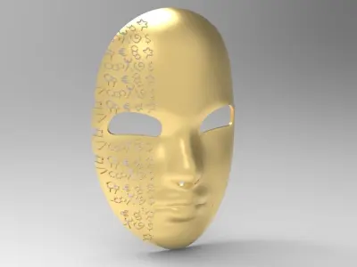 mask to cover the face Low-poly 3D model