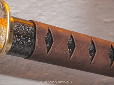 Katana Zoro PBR Sword Low-poly 3D model