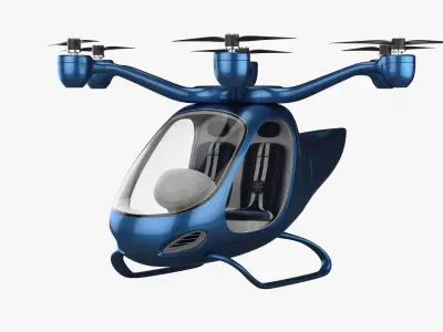 Electric Aircraft Concept Whisper 3D model