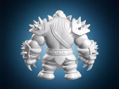 Ork Warboss Figurine 3D Print Model 3D print model