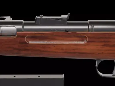 kpist m39 Swedish submachine gun Low-poly 3D model