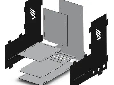 Steel Rocket Stove 3D model
