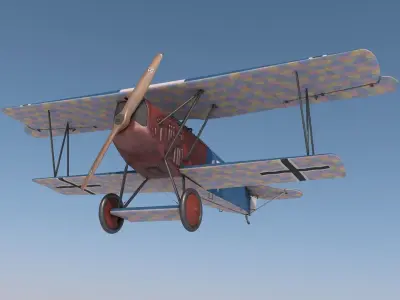 Fokker DVII Berthold 3D model