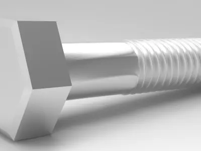 Hexagon Head Bolt - M6 - Mesh And FBX Low-poly 3D model