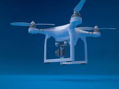 quadrocopter drone high detailed 3D model