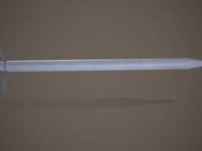 B-13 Rocket Pod Low-poly 3D model