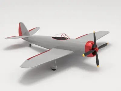 Thunderbold P-47 Aircraft 3D model