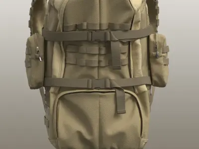 Military Backpack 3D model