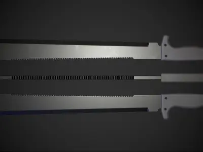 Machete Low-Poly knife Free low-poly 3D model