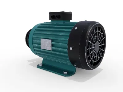Electric Motor 5 Low-poly 3D model