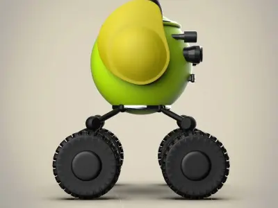 Robot on wheels 3D model