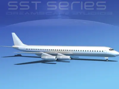 Douglas DC-8-61 LP SS 3D model