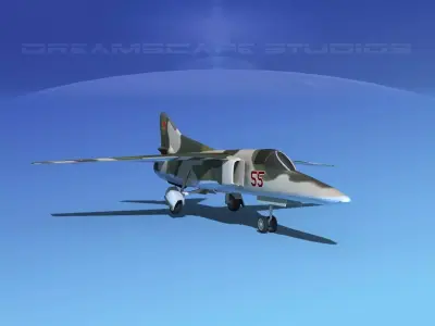 Mig-27 Flogger LP Russia Low-poly 3D model
