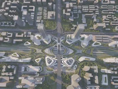 concept train station 3D model