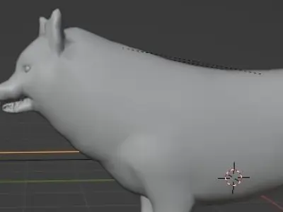 Grey Wolf Low-poly 3D model