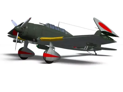 Aichi D3A Type 99 bomber Val 3D model