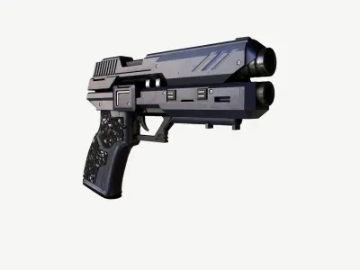 RedHood Pistol Low-poly 3D model