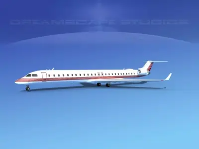 Bombardier CRJ1000 Corporate 3 3D model