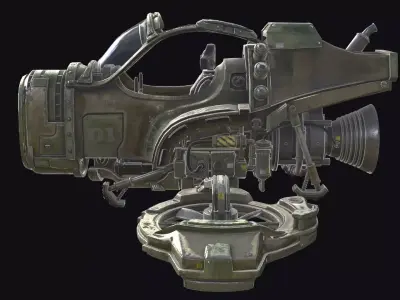 Sci-Fi Hovercraft Helicopter VTOL Tiltrotor Flying Aircraft Low-poly 3D model buy