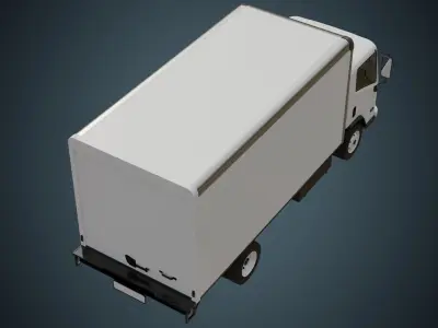 Box Truck 1 Basic Low-poly 3D model