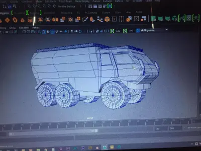 Tanks Car truck helicopter Medium Poly- Maya 2016-2018 3D model