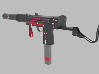 Mac 10 SMG - 3D Model Low-poly 3D model