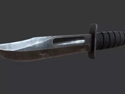 Kabar Combat Knife Low-poly 3D model