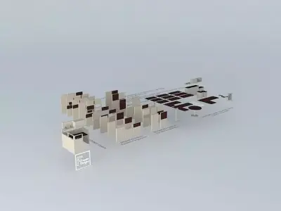 OFFICE WORKSTATION DYNAMIC COMPONENTS Free 3D model